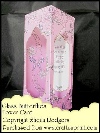Tower Card - Glass Butterflies