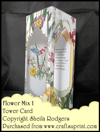 Tower Card - Flower Mix 1