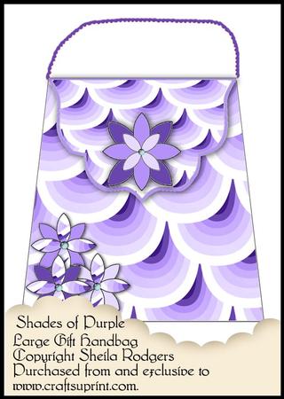 Large Gift Handbag - Shades of Purple