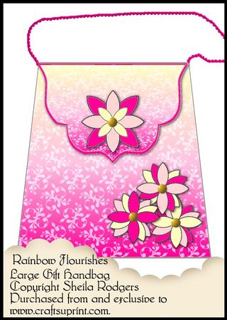 Large Gift Handbag - Rainbow Flourishes