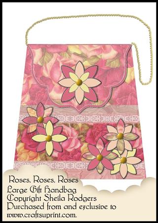 Large Gift Handbag - Roses, Roses, Roses