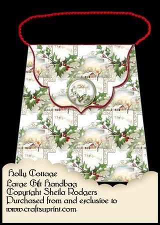 Large Gift Handbag - Holly Cottage