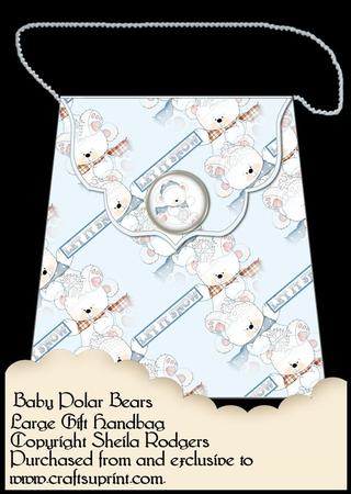 Large Gift Handbag - Baby Polar Bears
