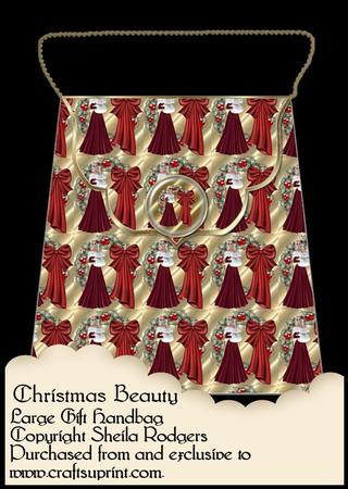 Large Gift Handbag - Christmas Beauty