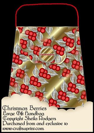 Large Gift Handbag - Christmas Berries