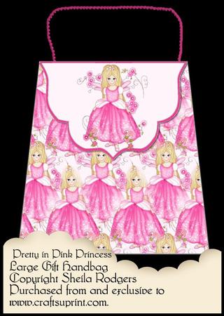 Large Gift Handbag - Pretty in Pink Princess