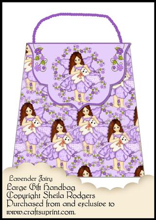 Large Gift Handbag - Lavender Fairy