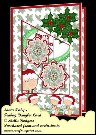 Teabag Dangler Card - Santa Baby