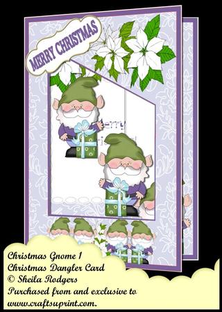 Christmas Dangler Card - Christmas Gnome 1
