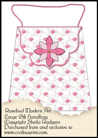 Large Gift Handbag - Rosebud Modern Art