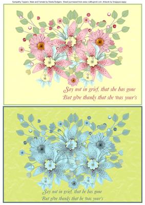 Sympathy Toppers, Male and Female