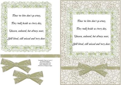 Sympathy Poem on Lace 2