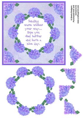 Purple Dahlia - Get Well Soon