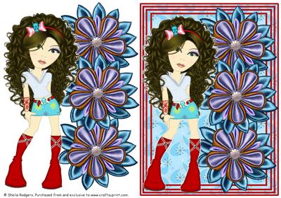 Emo Girl with Flowers 4
