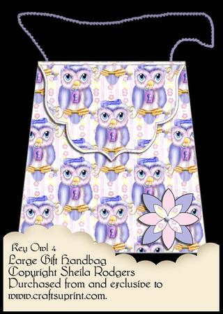 Large Gift Handbag - Key Owl 4