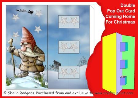 Double Pop Out Card - Coming Home for Christmas
