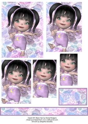 Impish Elf, Black Hair