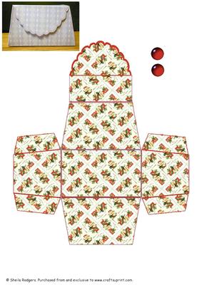 Small Favour Box - Christmas Roses