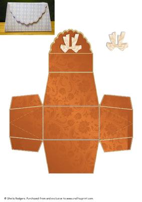 Small Favour Box - Copper Damask