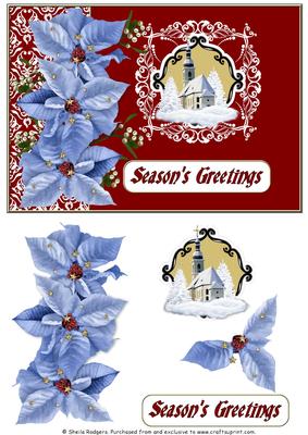 Poinsettias and Church