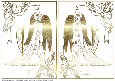 Digital Stamps - Golden Angels