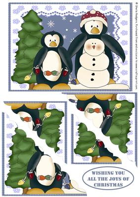 Scallop Corner Christmas - Penguins, Snowman and Tree
