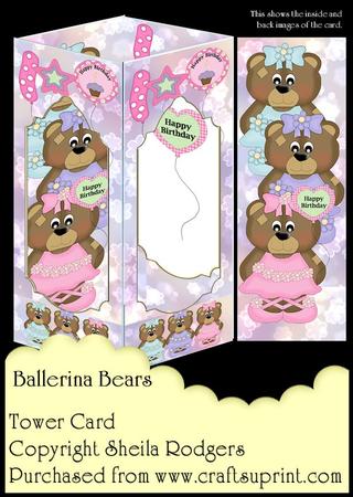 Tower Card - Ballerina Bears