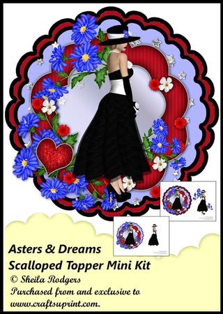 Scalloped Topper Mini Kit - Asters & Dreams