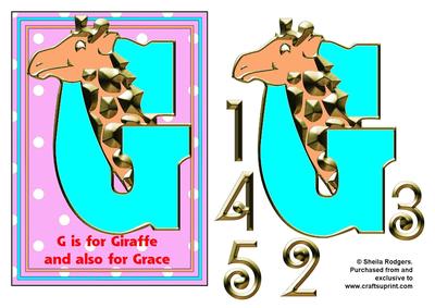 g is for Giraffe and Grace