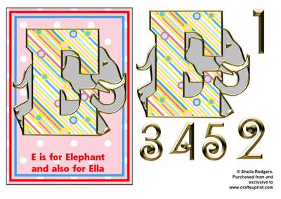E is for Elephant and Ella