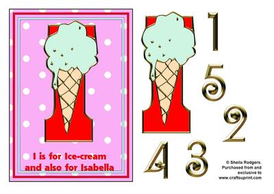 I is for Ice Cream and Isabella