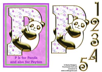 P is for Panda and Peyton