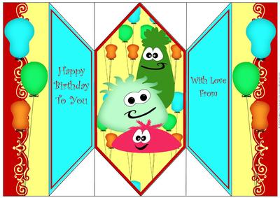 Diamond Fold Card - the Blobbles