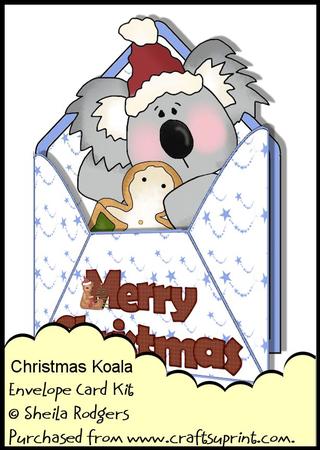 Envelope Card Kit - Christmas Koala
