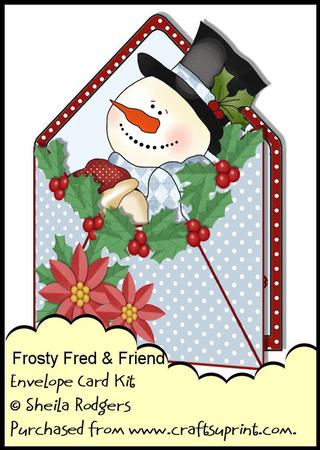 Envelope Card Kit - Frosty Fred and Friend