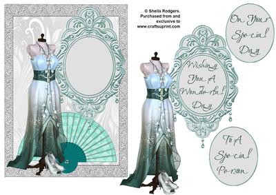 Aqua Shimmer Gown