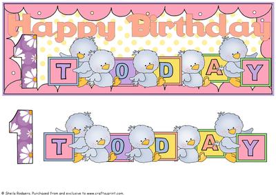 Large Dl Card - Bird Blocks - 1 Today