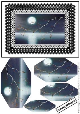 Monochrome Lace - Moonlit Branch