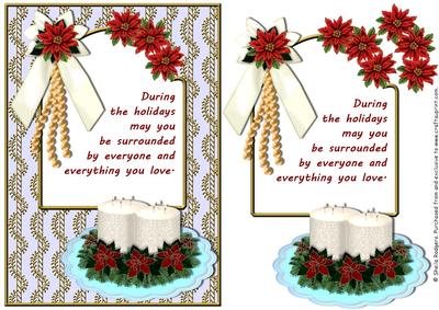 Traditional Christmas - Candles and Poinsettias
