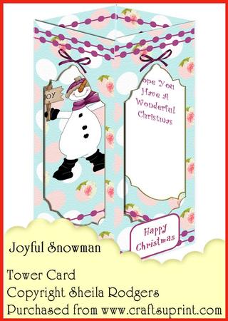 Tower Card - Joyful Snowman