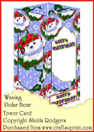 Tower Card - Waving Polar Bear