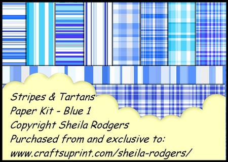 Stripes and Tartans - Paper Kit - Blue 1