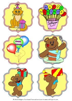 Set of 6 Birthday Toppers