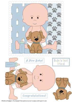 Baby Boy with Puppy