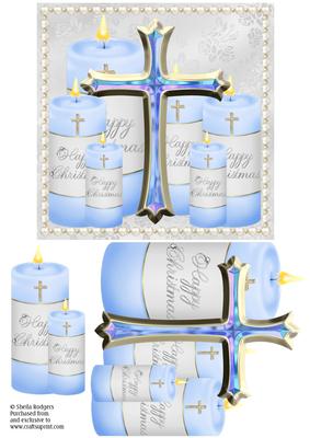 Christmas Candles and Cross