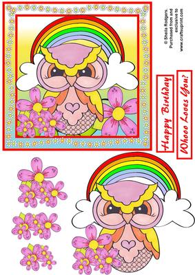 6x6 Rainbow Owl 2