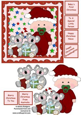 Christmas Baby with Toy Koalas 2