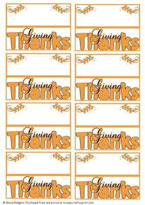 Thanksgiving Place Cards