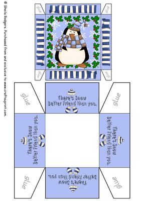3 Inch Gift Box - Christmas Penguin 5
