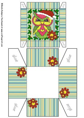3 Inch Gift Box - Christmas Owl 1